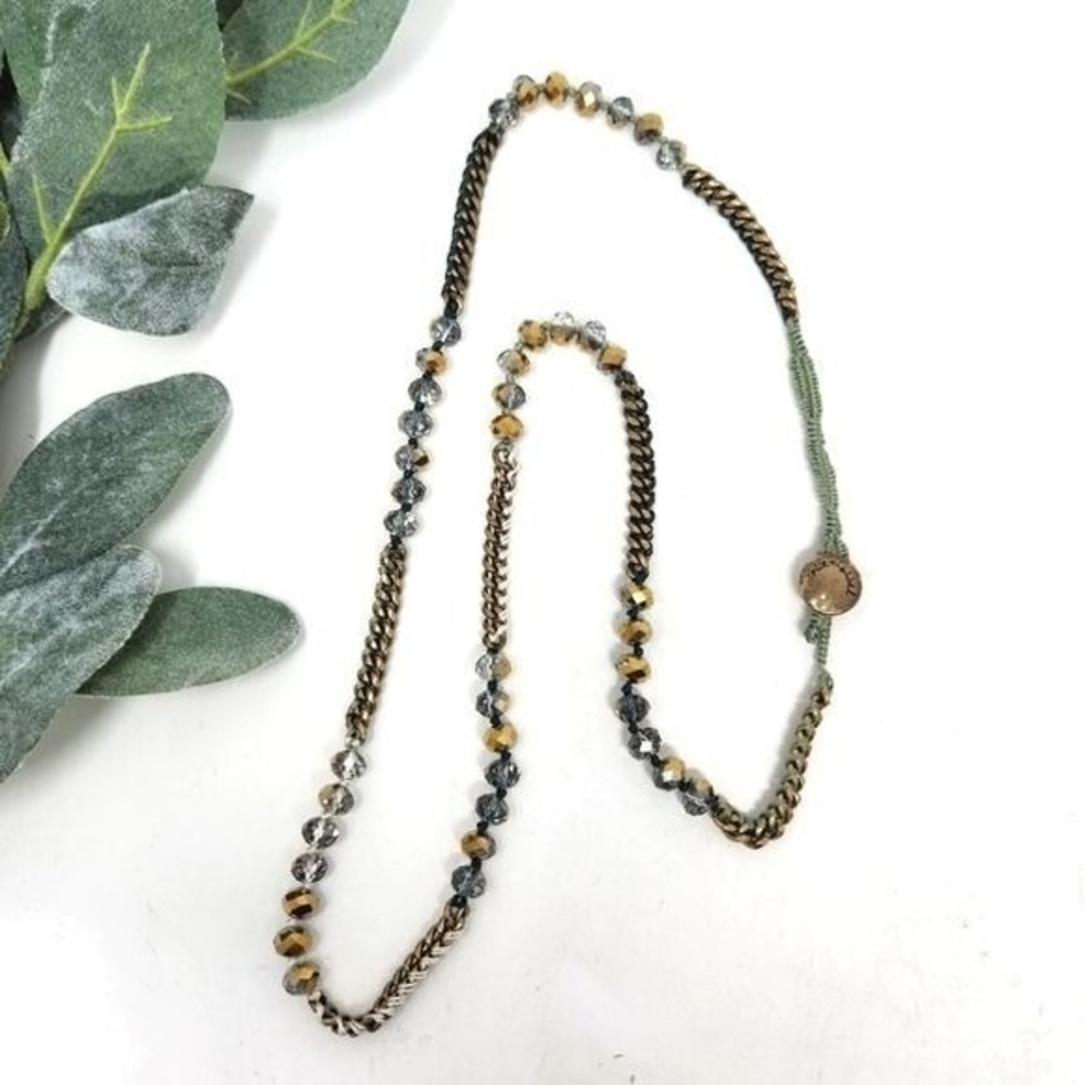 CHLOE & ISABEL Faceted Bead Chain Thread Necklace